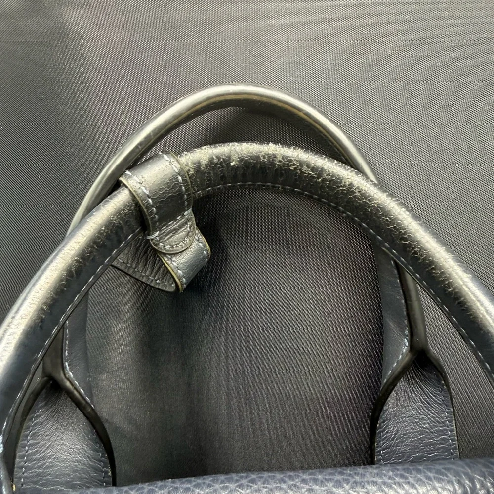 Coach blue leather messenger bag